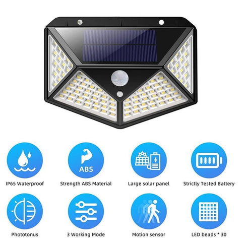 Automatic On/Off Waterproof Solar LED Light with Motion Sensor, Deck Garage DC Lamp Warm White (Pack of 2,1800 Milliamp Hours)