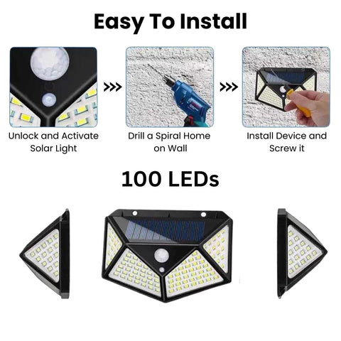 Automatic On/Off Waterproof Solar LED Light with Motion Sensor, Deck Garage DC Lamp Warm White (Pack of 2,1800 Milliamp Hours)